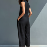 Cecília | Vestido Sem Mangas com Gola Mandarim