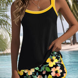Conjunto de Tankini para Praia em Duas Peças