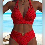 Biquíni de Polka Dot em Duas Peças - Estilo Sexy
