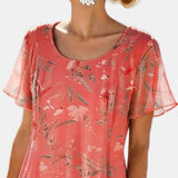 Maria | Vestido midi floral solto e leve