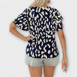 Evelyn - Blusa diária com decote redondo