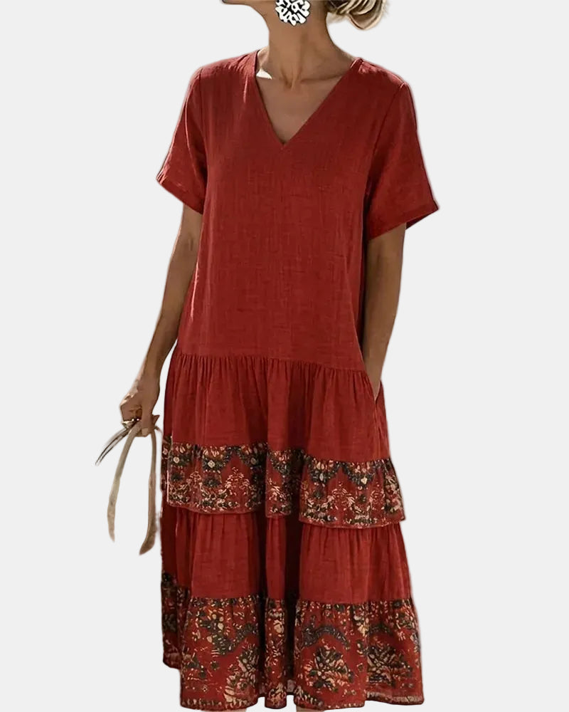 Marta | Vestido midi floral solto e leve