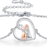 Pulseira ajustável de amizade com temática de cães