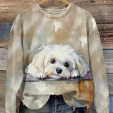 Mila - Camisa de mulher de estilo retro com mangas longas