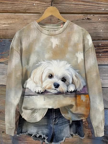 Mila - Camisa de mulher de estilo retro com mangas longas