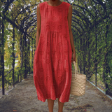 Genoveva | Vestido Maxi Sem Mangas com Bolsos