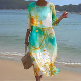 Verónica | Vestido Maxi Flor ao Pôr do Sol