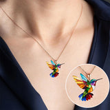 Colar Colorido com Colibri