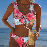 Patchwork Leopard Print Bikinis by Blumen