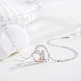 Pulseira ajustável de amizade com temática de cães