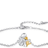 Pulseira ajustável de amizade com temática de cães