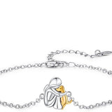 Pulseira ajustável de amizade com temática de cães