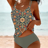 Tankini Estampado com Alças Duplas