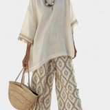 Eduarda | Conjunto Boho Chic Elegante com Blusa Larga