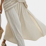 Isaura | Elegante Conjunto de Margarida de Bambu e Linho