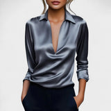 Nádia - Blusa Premium com decote em V
