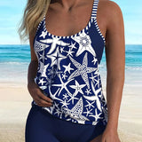 Tankini Modelador com Estampa e Shortinho Boxer - Conjunto de Duas Peças