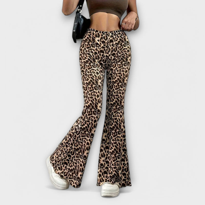Calças Bootcut Leopardine