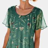 Maria | Vestido midi floral solto e leve