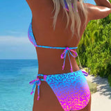 Leopard Print Gradient Sexy Bikini