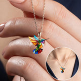 Colar Colorido com Colibri