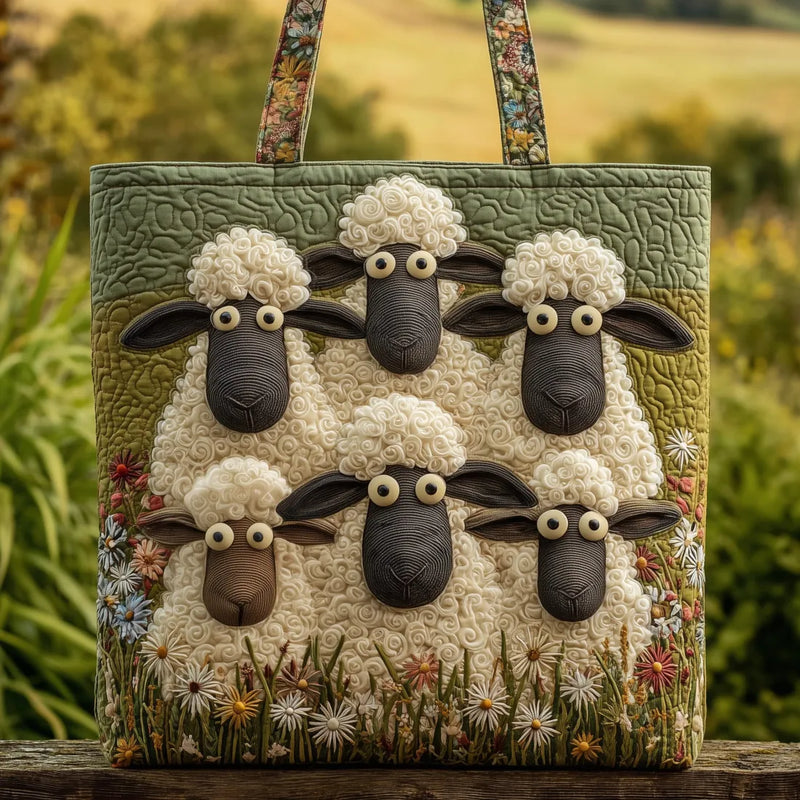 Bolsa Artesanal Ovelhas em Cinco Cores | Doçura Multicolor