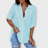 Jessica - Blusa diária com decote em forma de V