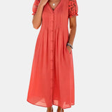 Sara | Vestido midi floral solto e leve