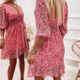 Tália | Vestido Maxi Floral Elegante