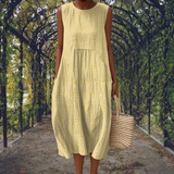 Genoveva | Vestido Maxi Sem Mangas com Bolsos