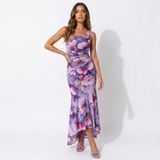 Melina - Vestido com ombro plissado