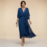 Opala | Vestido Midi Elegante com Decote em V