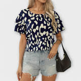Evelyn - Blusa diária com decote redondo