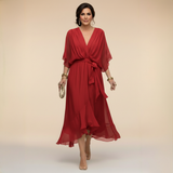 Opala | Vestido Midi Elegante com Decote em V