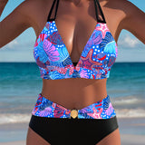 Estampado Sexy Neckholder Biquíni