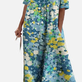 Elena | Vestido midi floral suelto y ligero