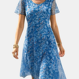 Ana | Vestido midi floral solto e leve