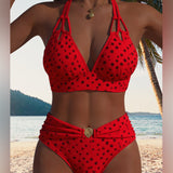 Biquíni de Polka Dot em Duas Peças - Estilo Sexy