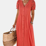 Sara | Vestido midi floral solto e leve