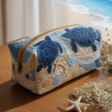 Necessaire Estofada com Conchas Azuis | Brisa Serena