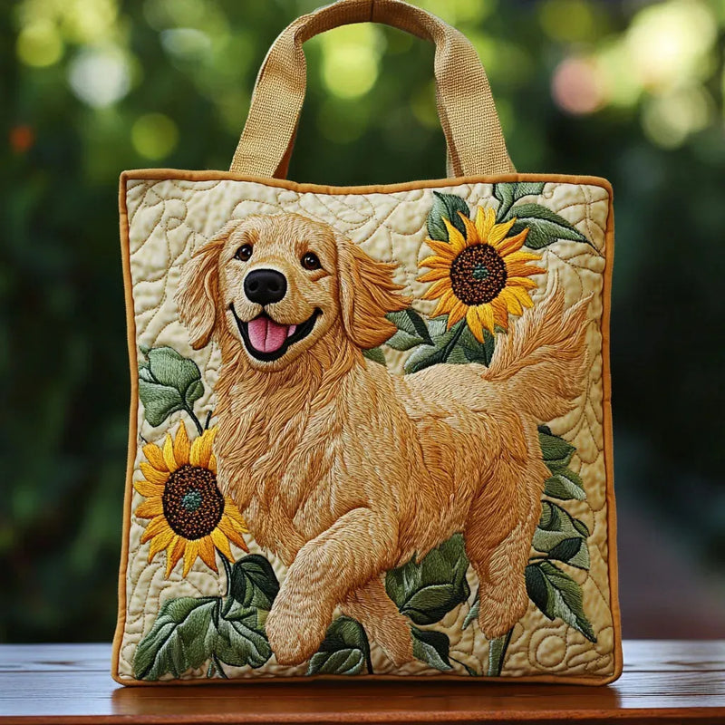 Bolsa Artesanal com Estampa de Golden Retriever | Lealdade Dourada