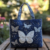 Bolsa Artesanal Borboleta Prateada | Brilho Delicado