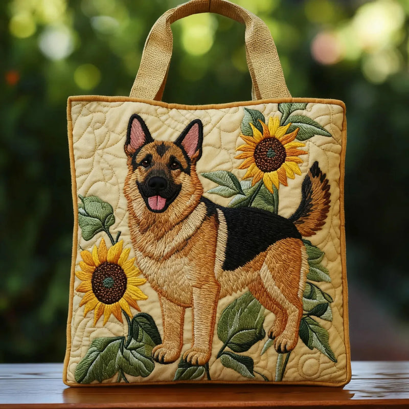 Bolsa Artesanal Pastor Alemão com Estampa Floral | Lealdade Florida