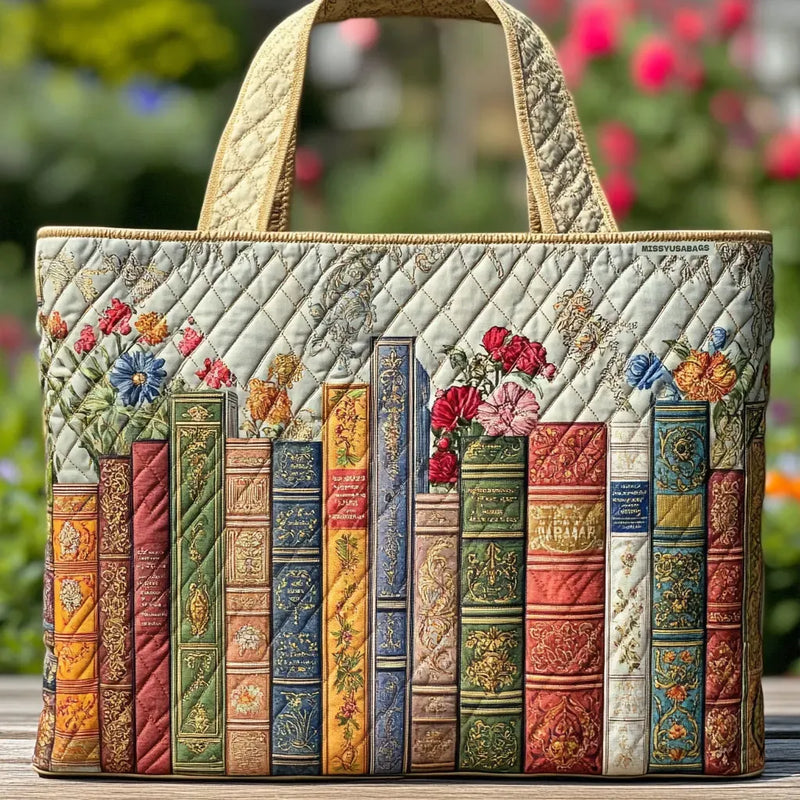 Bolsa Acolchoada Encantadora Biblioteca | Refúgio de Histórias