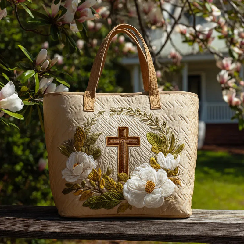 Bolsa Artesanal Cruz Sagrada | Fé que Acompanha