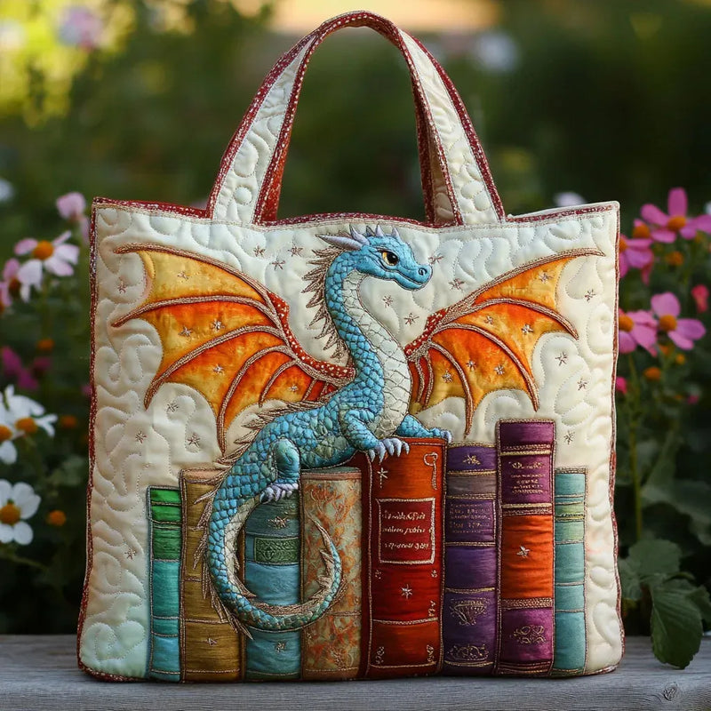 Bolsa Acolchoada Dragão Esmeralda, Protetor dos Livros | Fantasia Guardiã