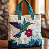 Bolsa Acolchoada Colibri com Flor Branca | Graça em Movimento