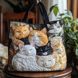 Bolsa Artesanal Acolchoada Gatinhos Sonolentos | Ternura Aconchegante