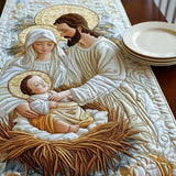 Caminho de mesa acolchado - Luz de Belém