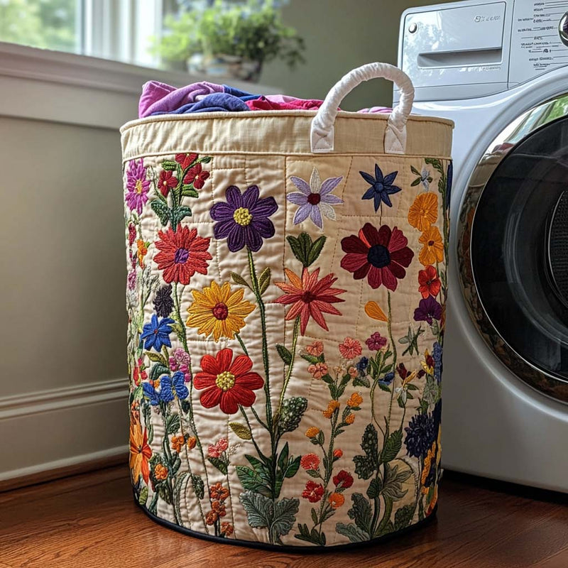 Cesta de Roupa Feita à Mão Bloom Bright